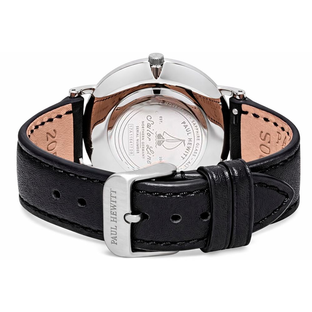 Black Leather Dress Watch