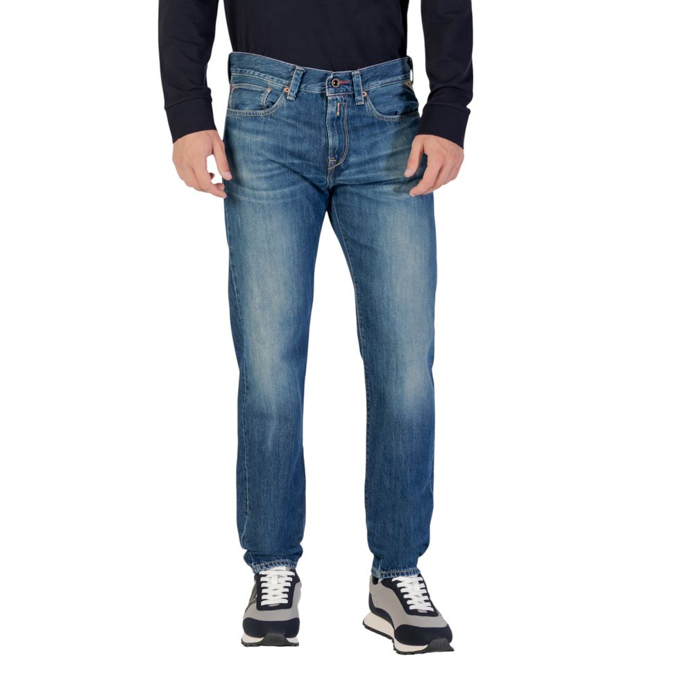 Blue Cotton Skinny Jeans