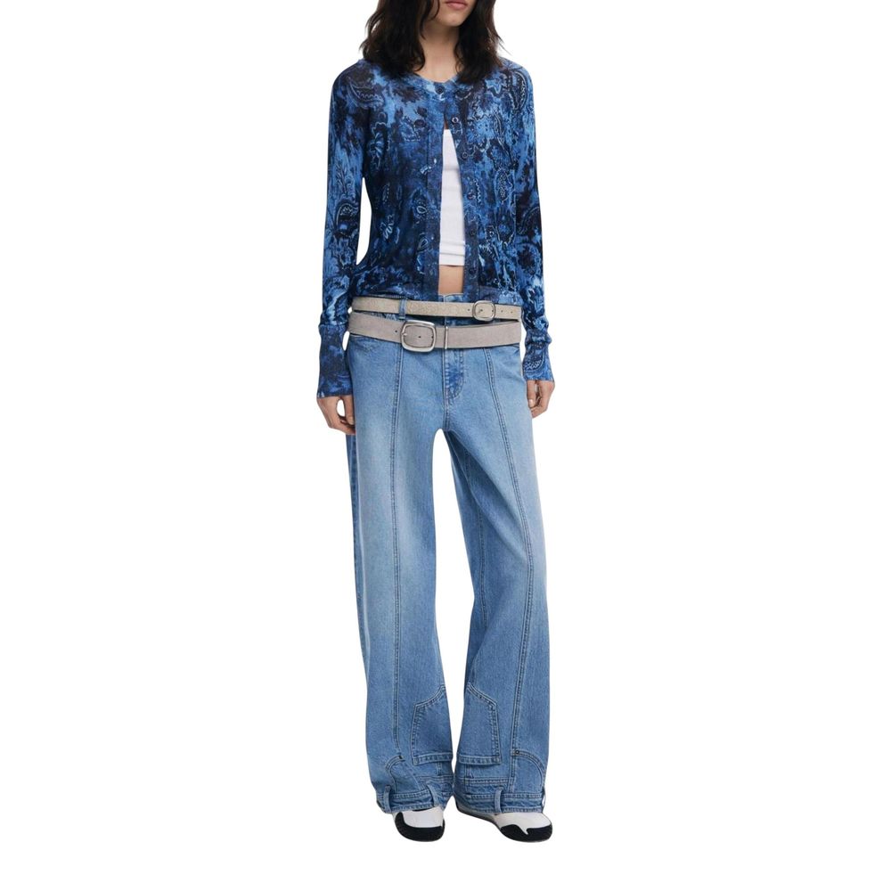 Blue Viscose Cardigan
