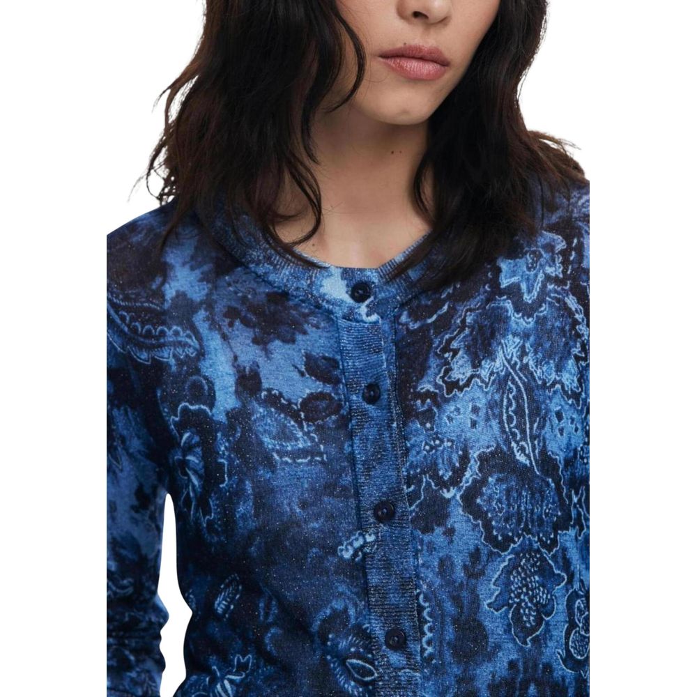 Blue Viscose Cardigan