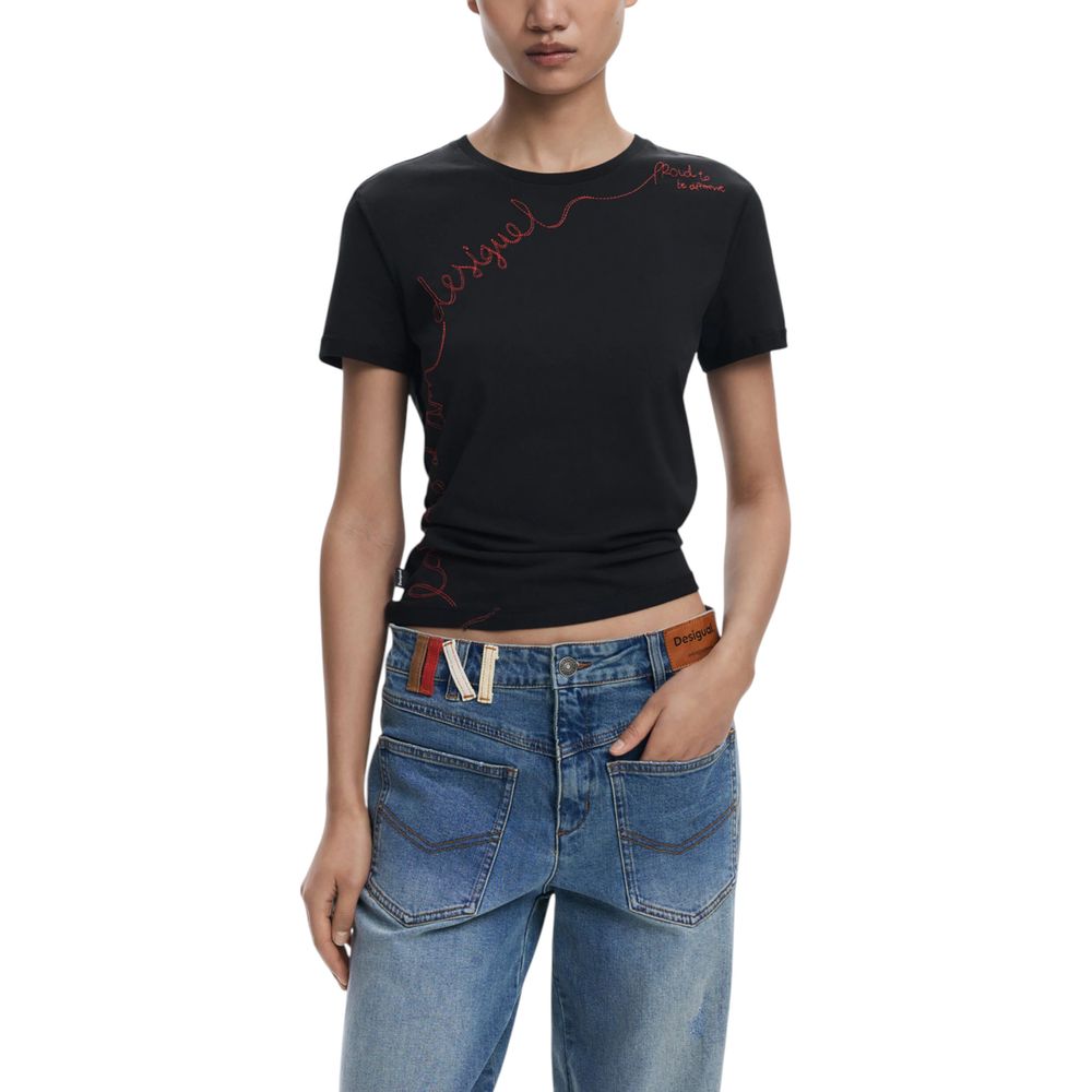 Black Cotton T-Shirt