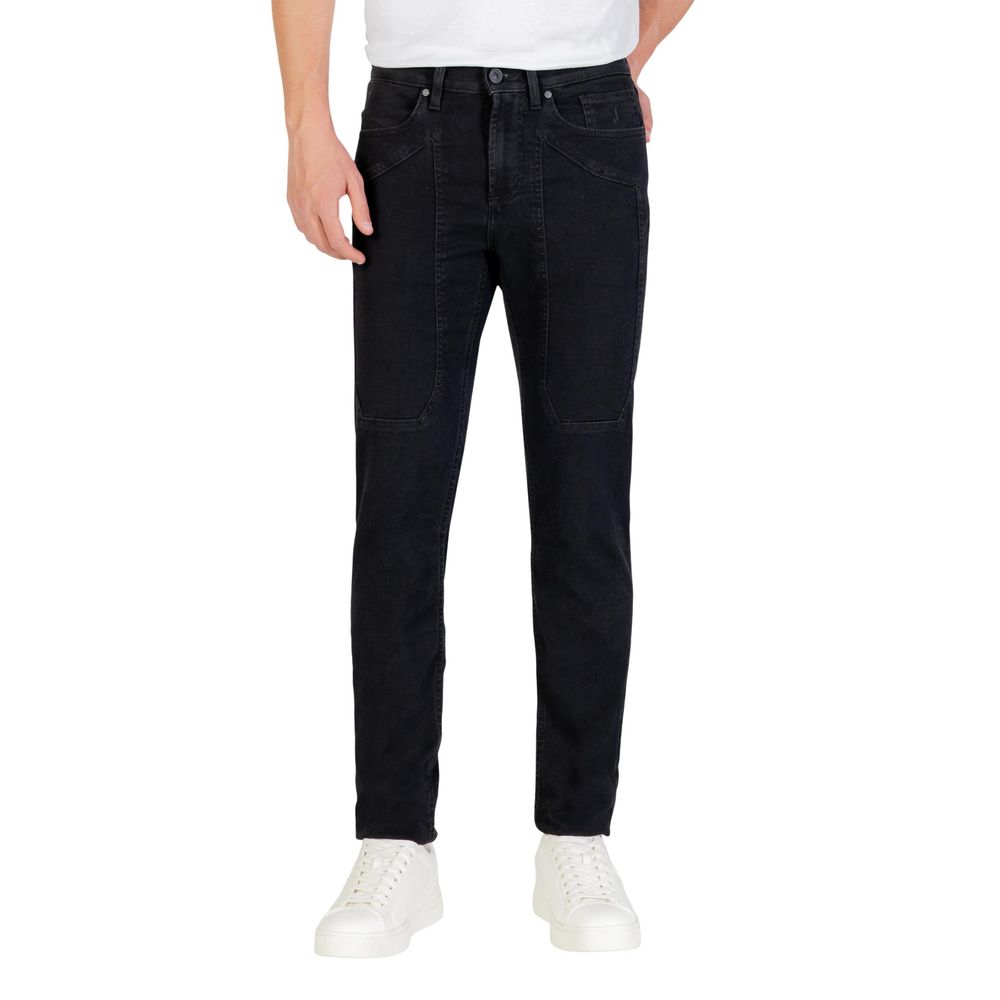 Black Cotton Skinny Jeans