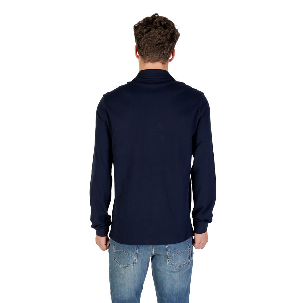 Blue Cotton Long Sleeve T-Shirt