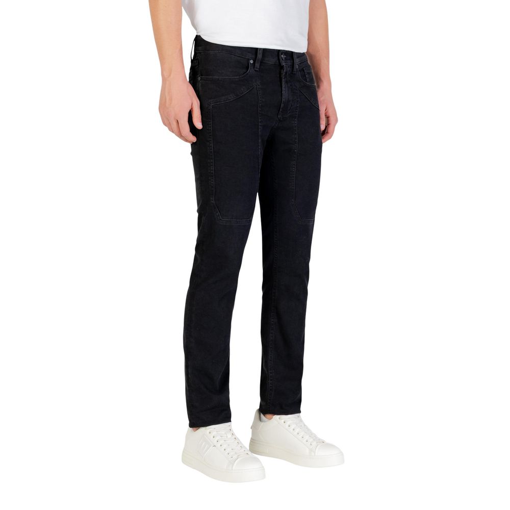 Black Cotton Skinny Jeans