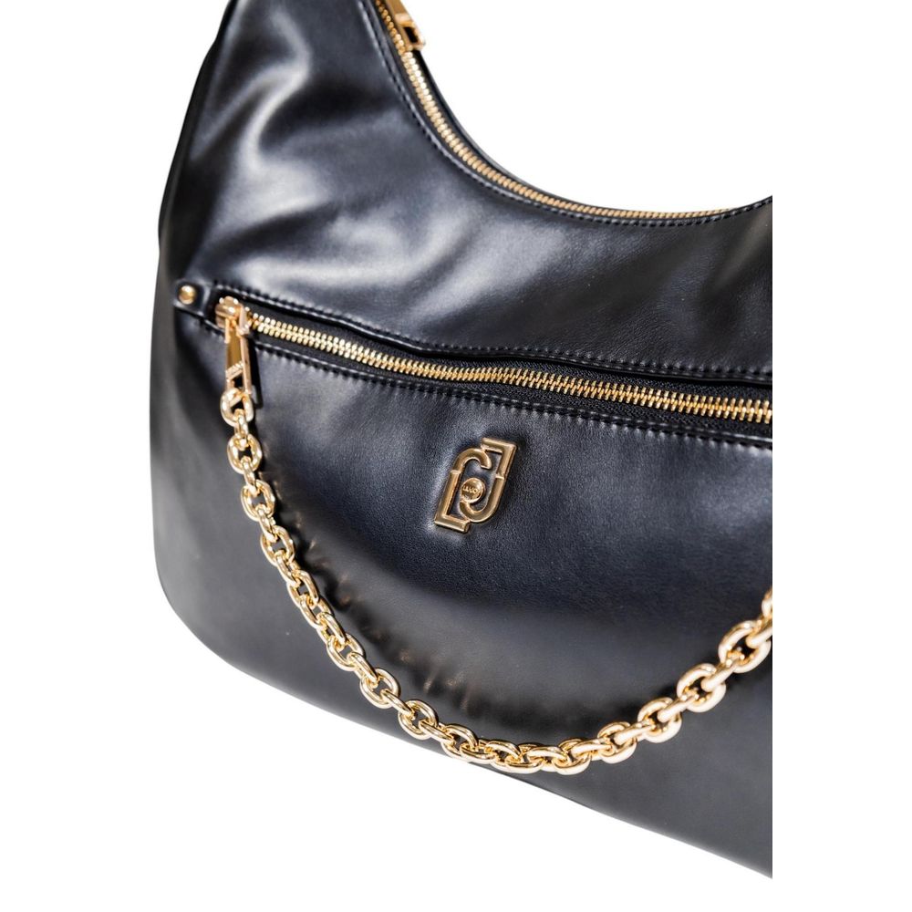 Black Artificial Leather Handbag