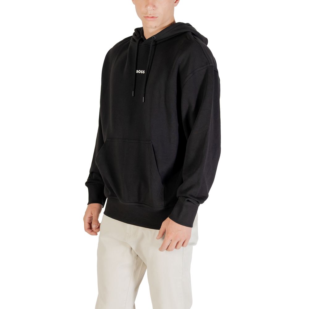 Black Cotton Hoodie