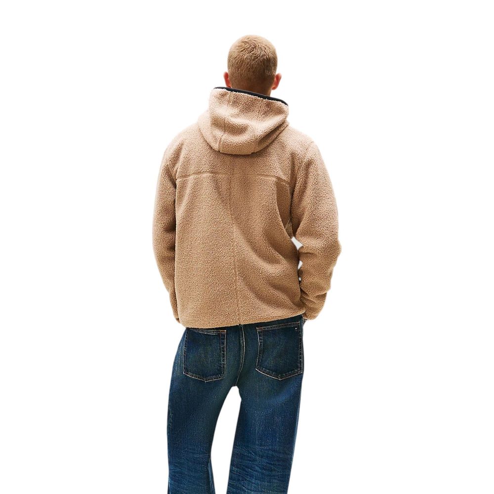 Beige Recycled Polyester Hoodie