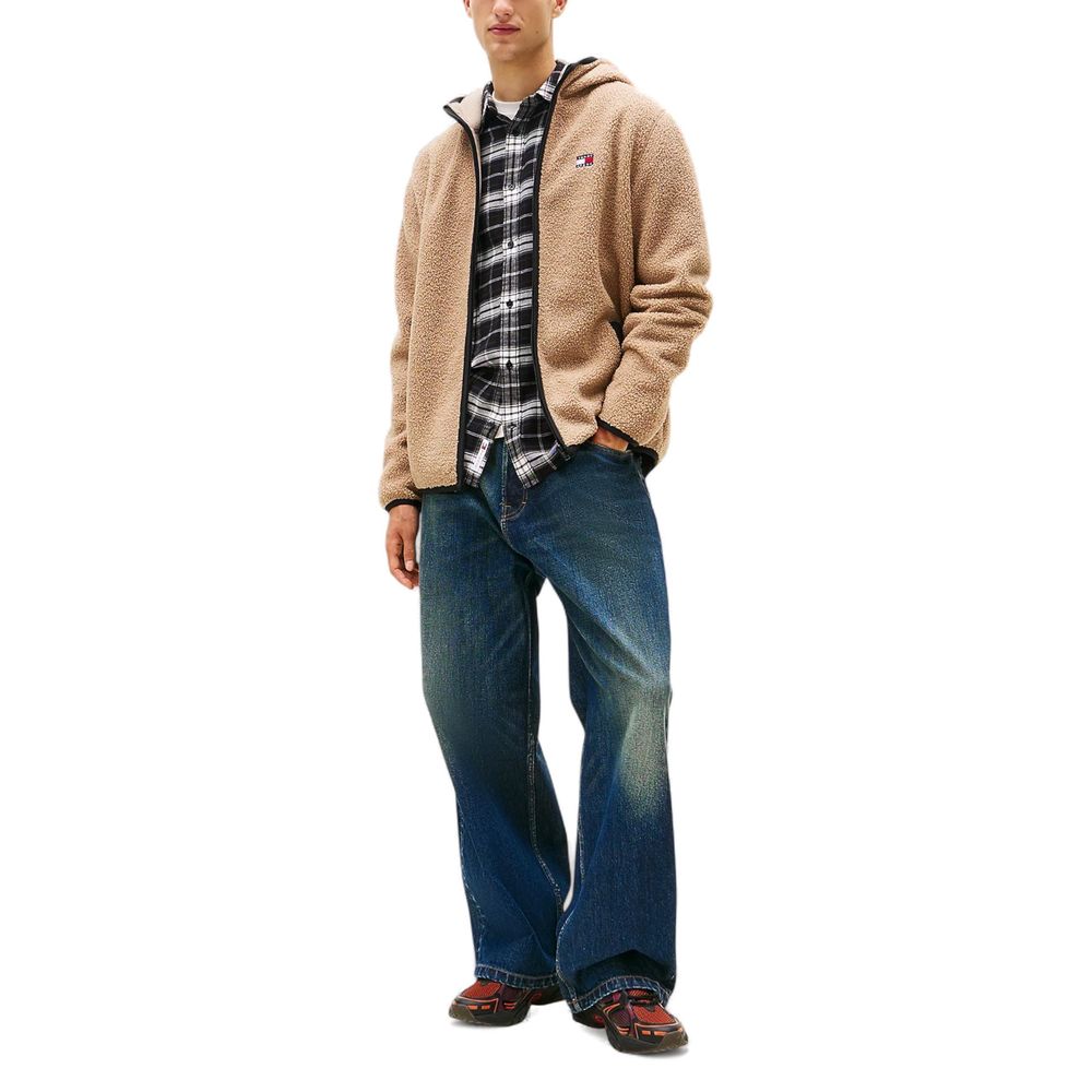 Beige Recycled Polyester Hoodie