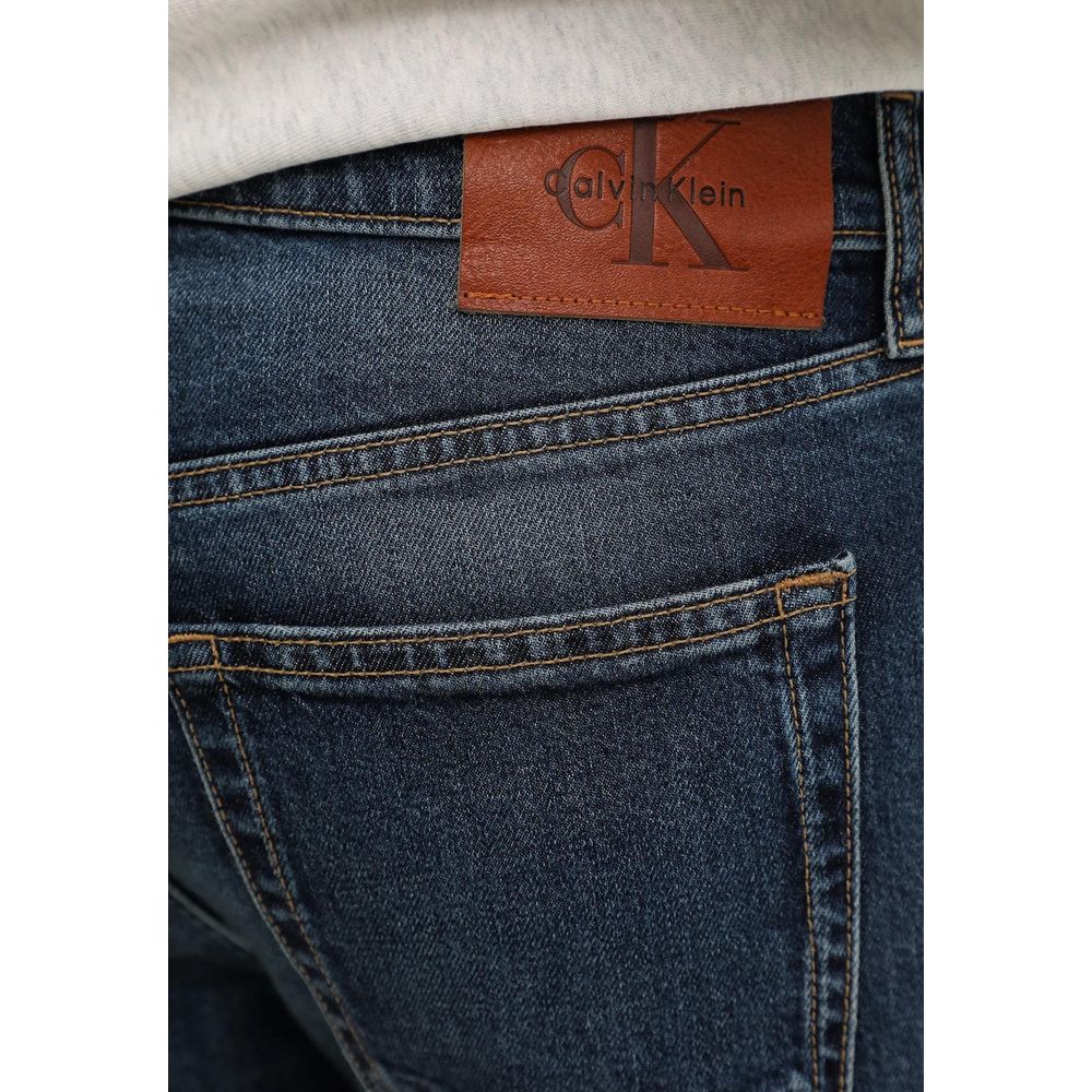 Blue Cotton Skinny Jeans