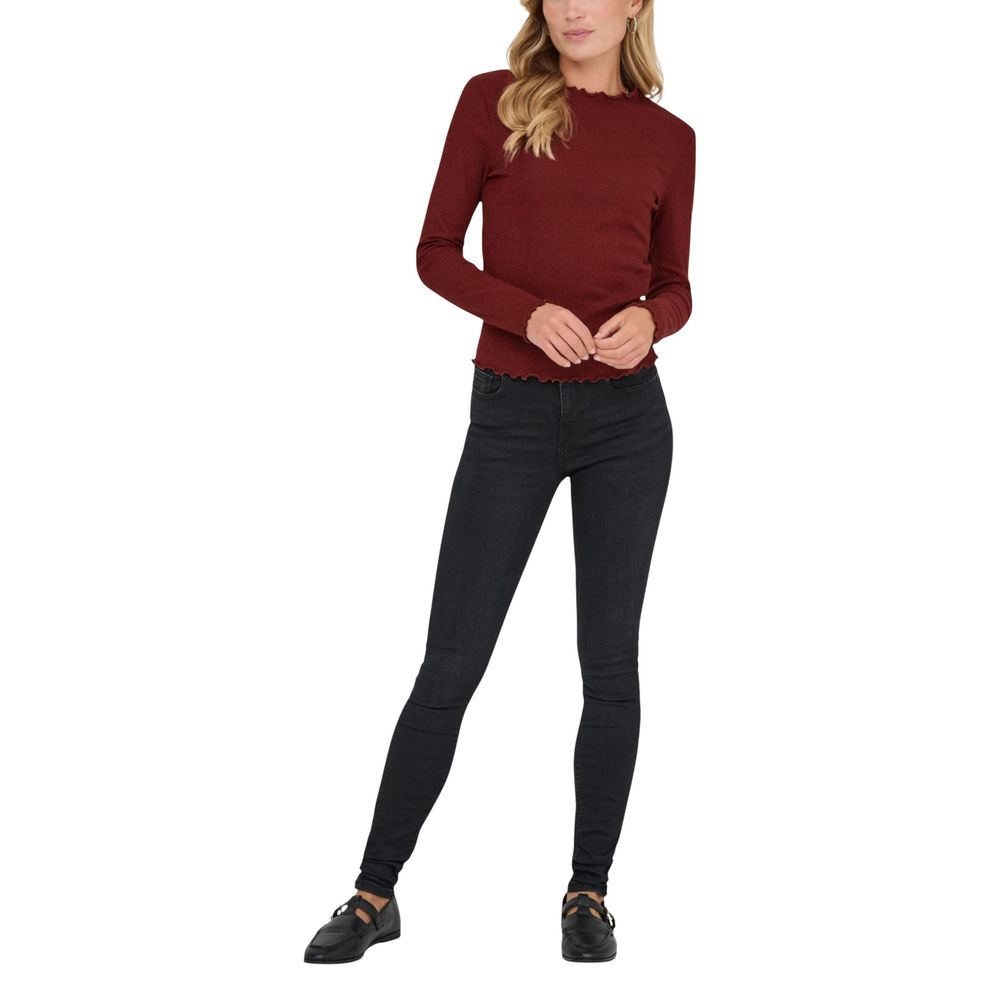 Red Organic Cotton Long Sleeve T-Shirt