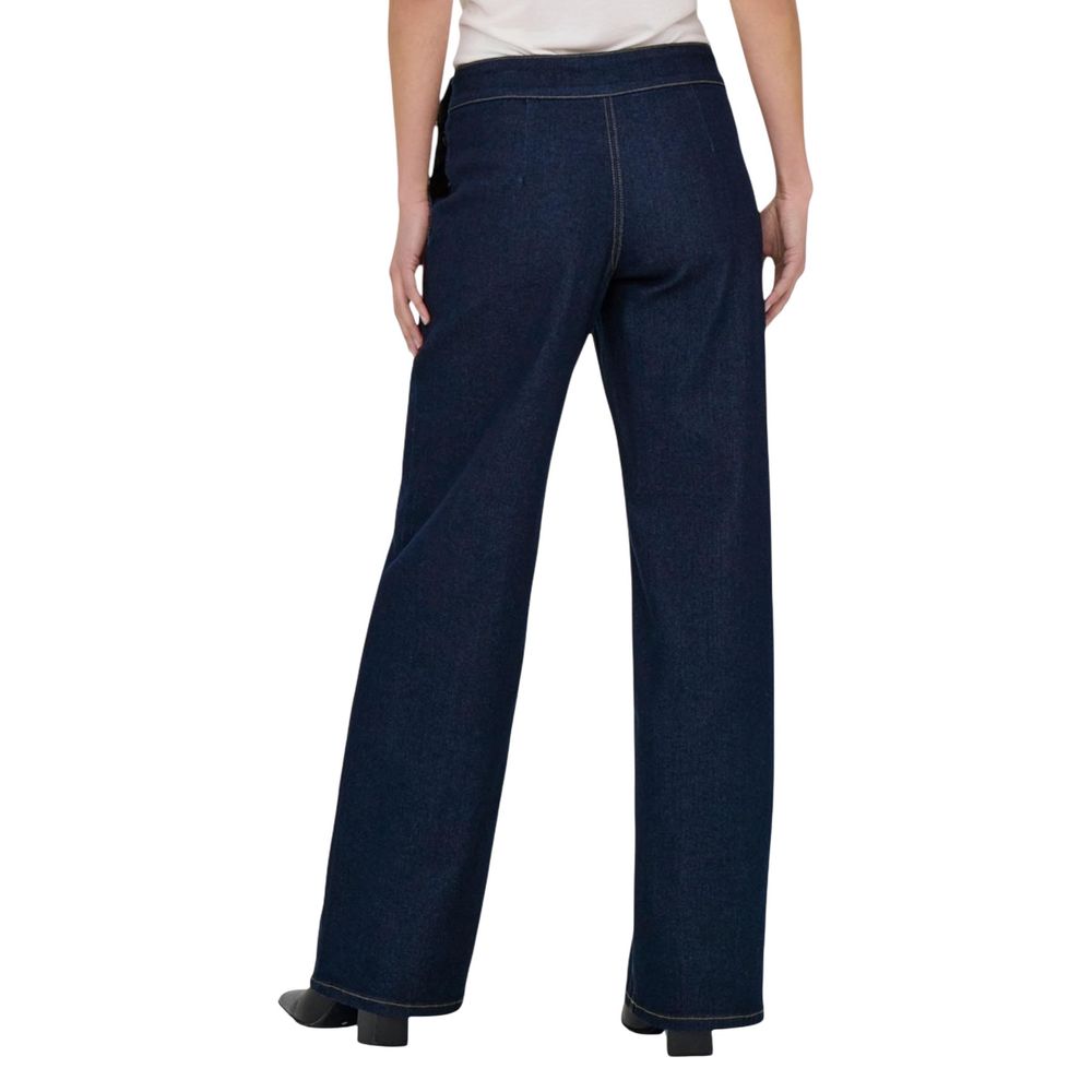 Blue Cotton Bootcut Jeans