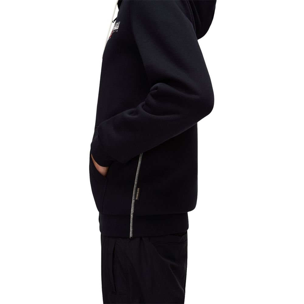 Black Cotton Hoodie