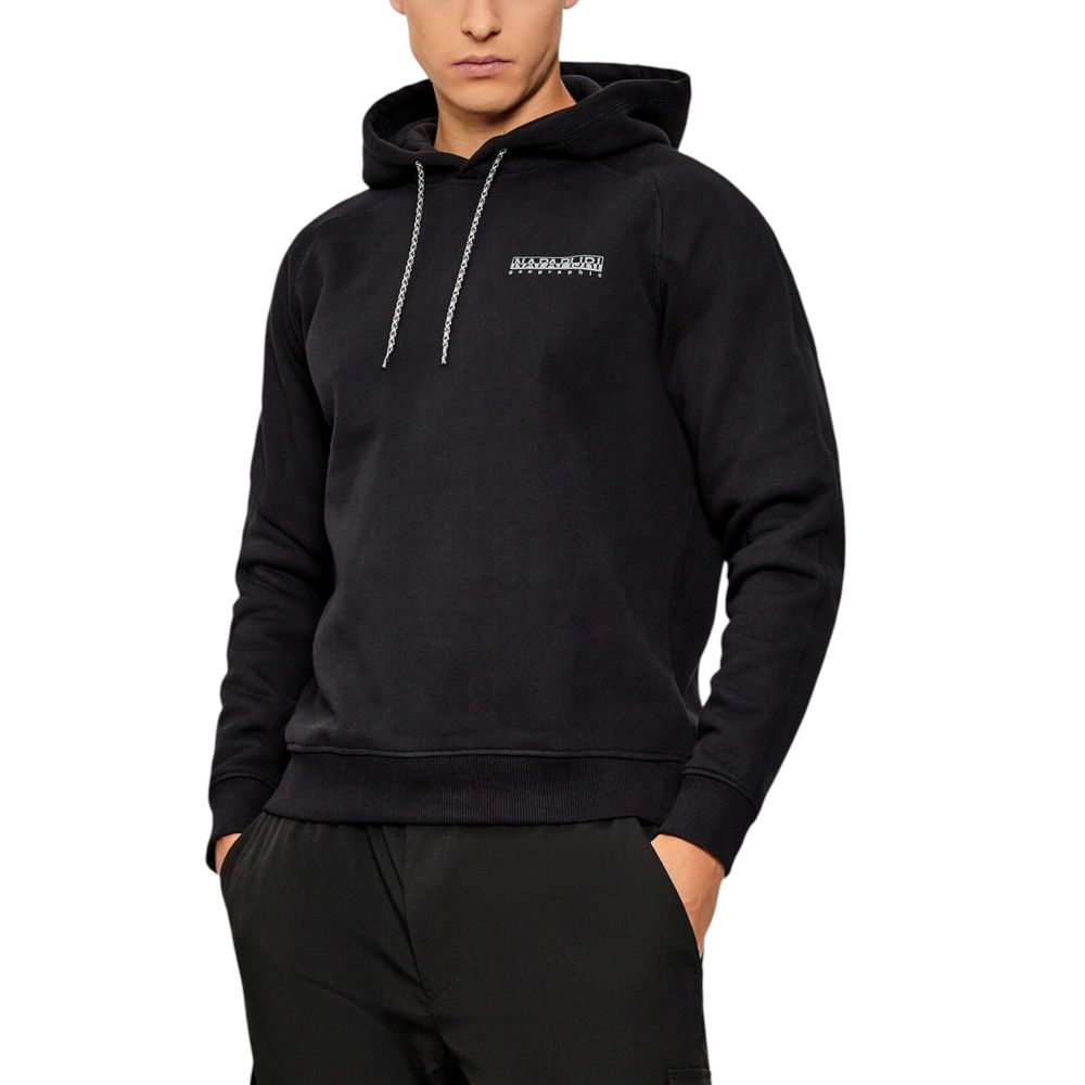 Black Cotton Hoodie