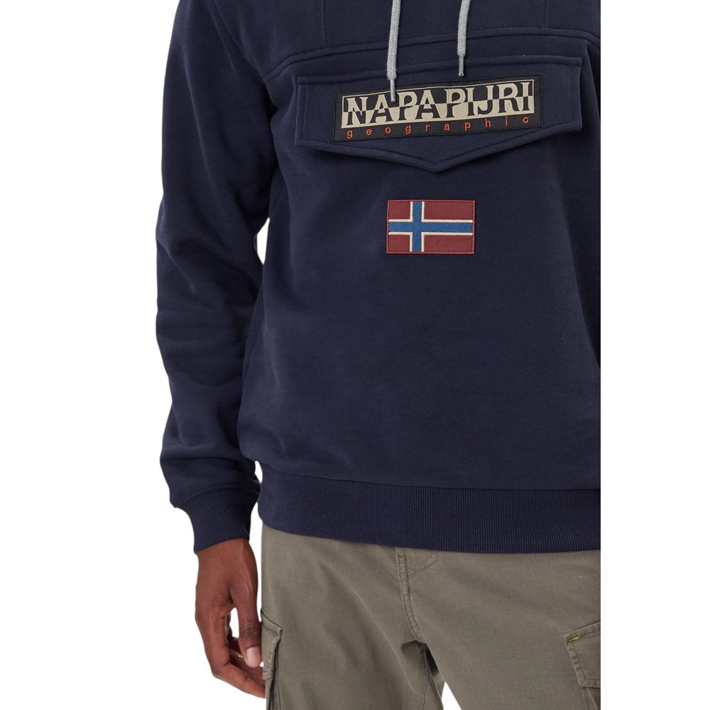 Blue Cotton Hoodie
