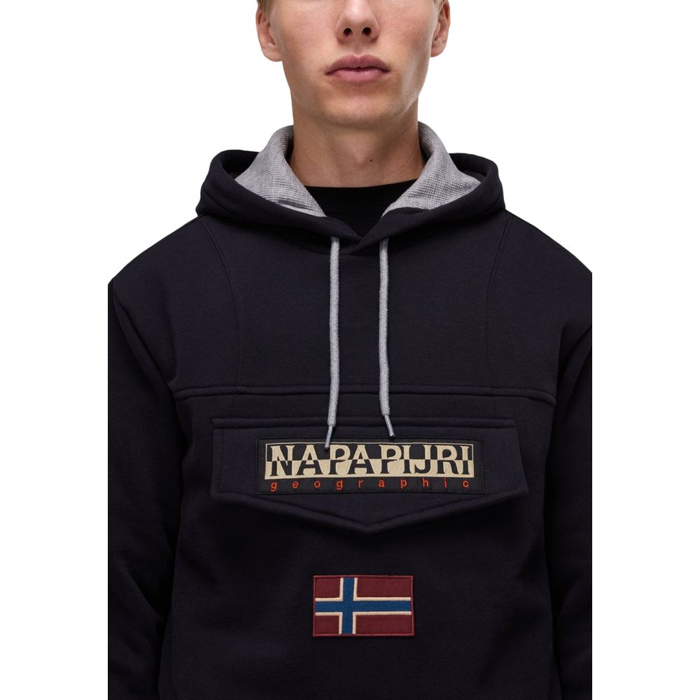 Black Cotton Hoodie