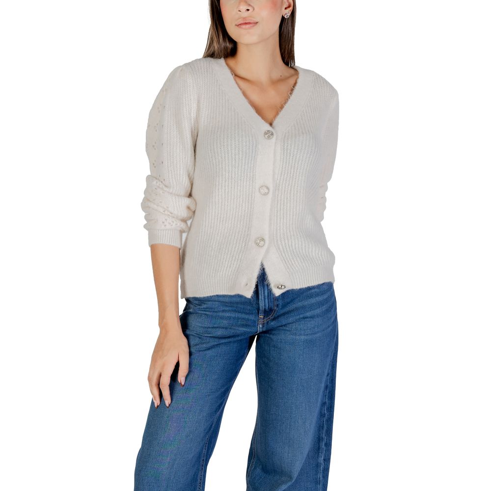 Beige Marabou Cardigan