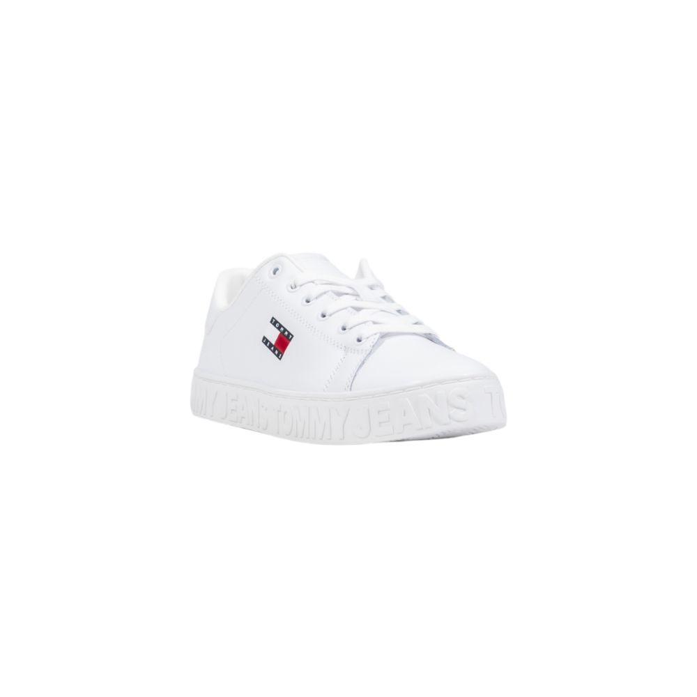 White Leather Low Top Sneakers