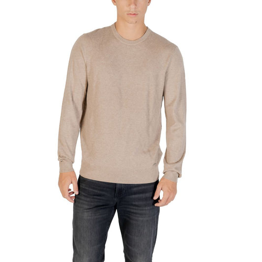 Beige Polyacrylic Sweatshirt