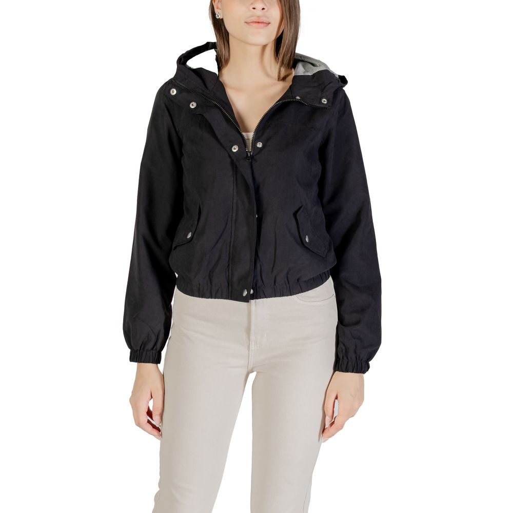 Black Polyester Shell Jacket
