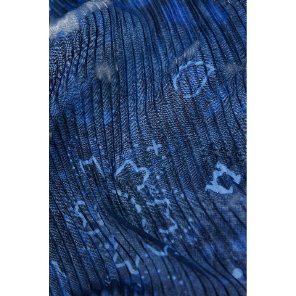 Blue Polyester Scarf
