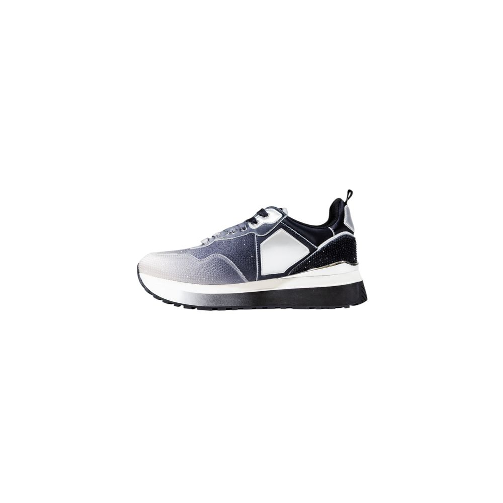 Black And White Synthetic Chunky Sneakers