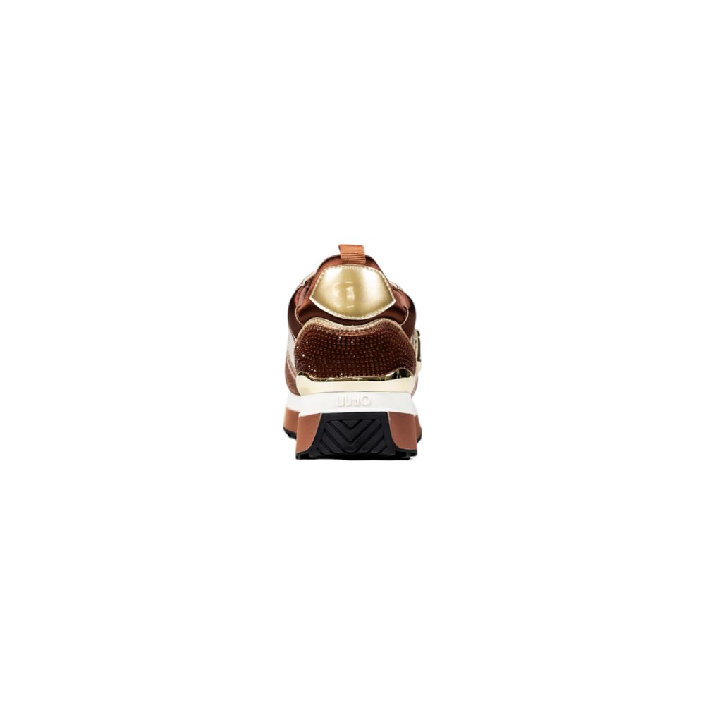 Brown Synthetic Chunky Sneakers