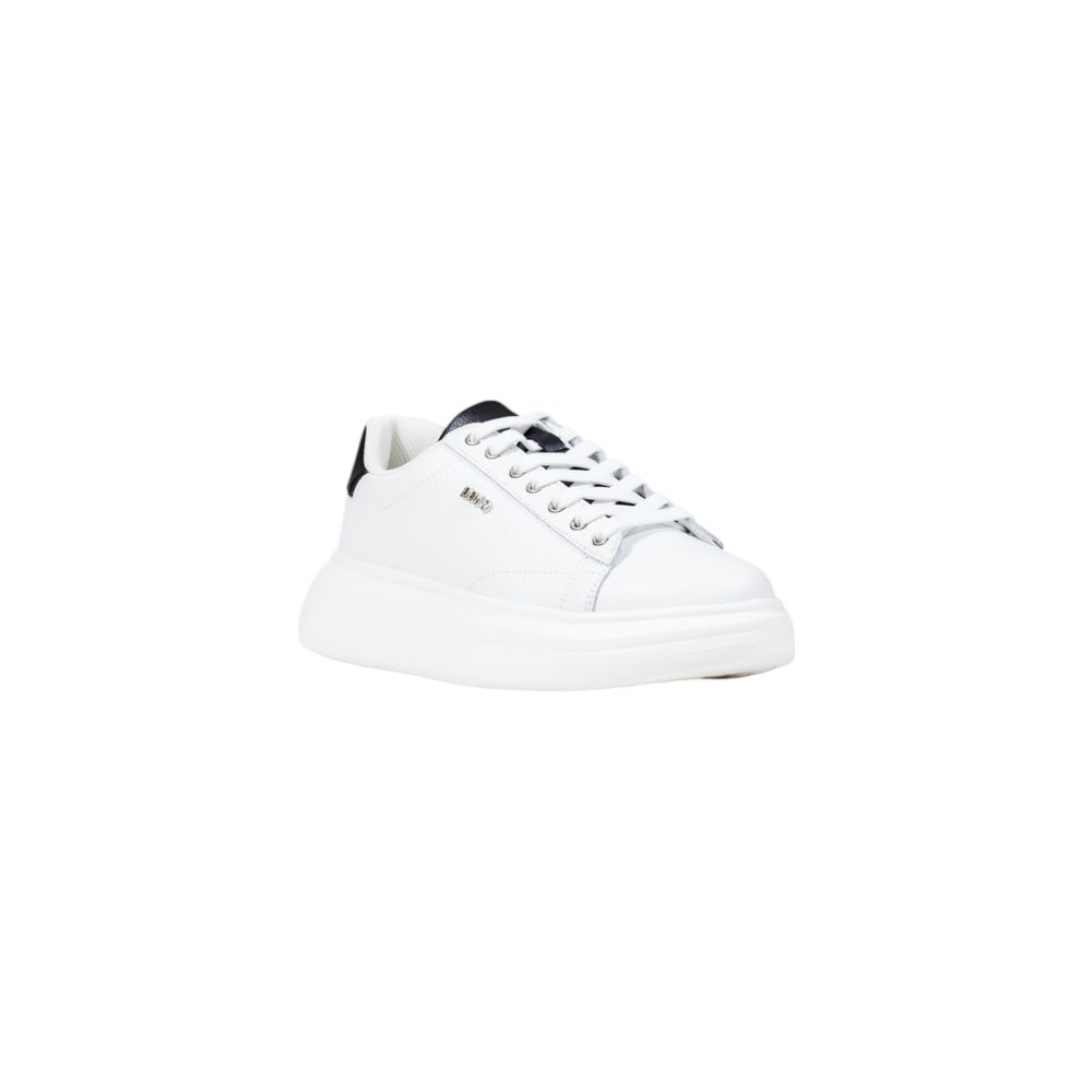 Black And White Artificial Leather Chunky Sneakers