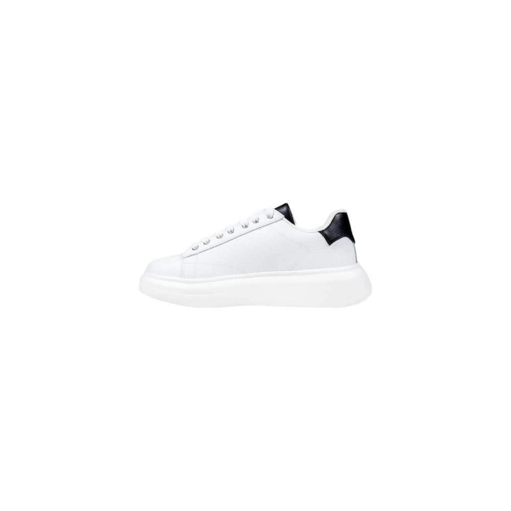 Black And White Artificial Leather Chunky Sneakers