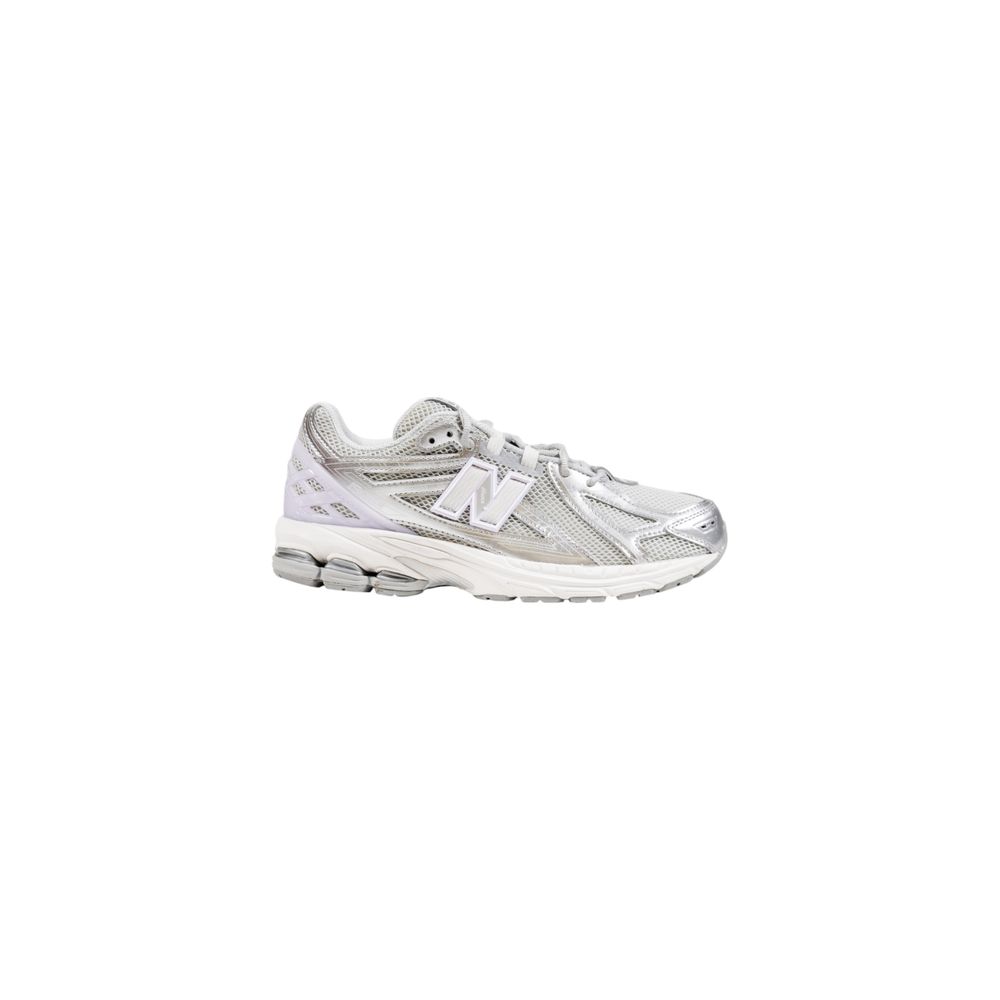 Silver Synthetic Athletic Sneakers