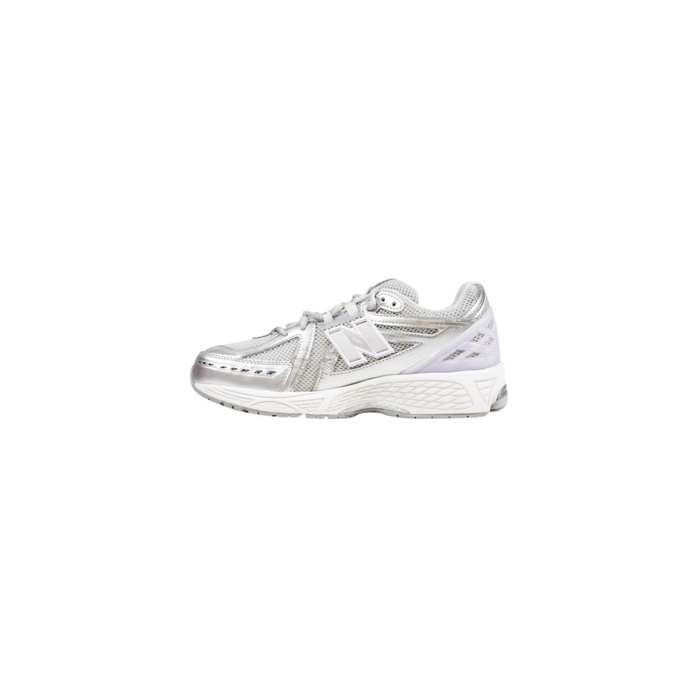 Silver Synthetic Athletic Sneakers