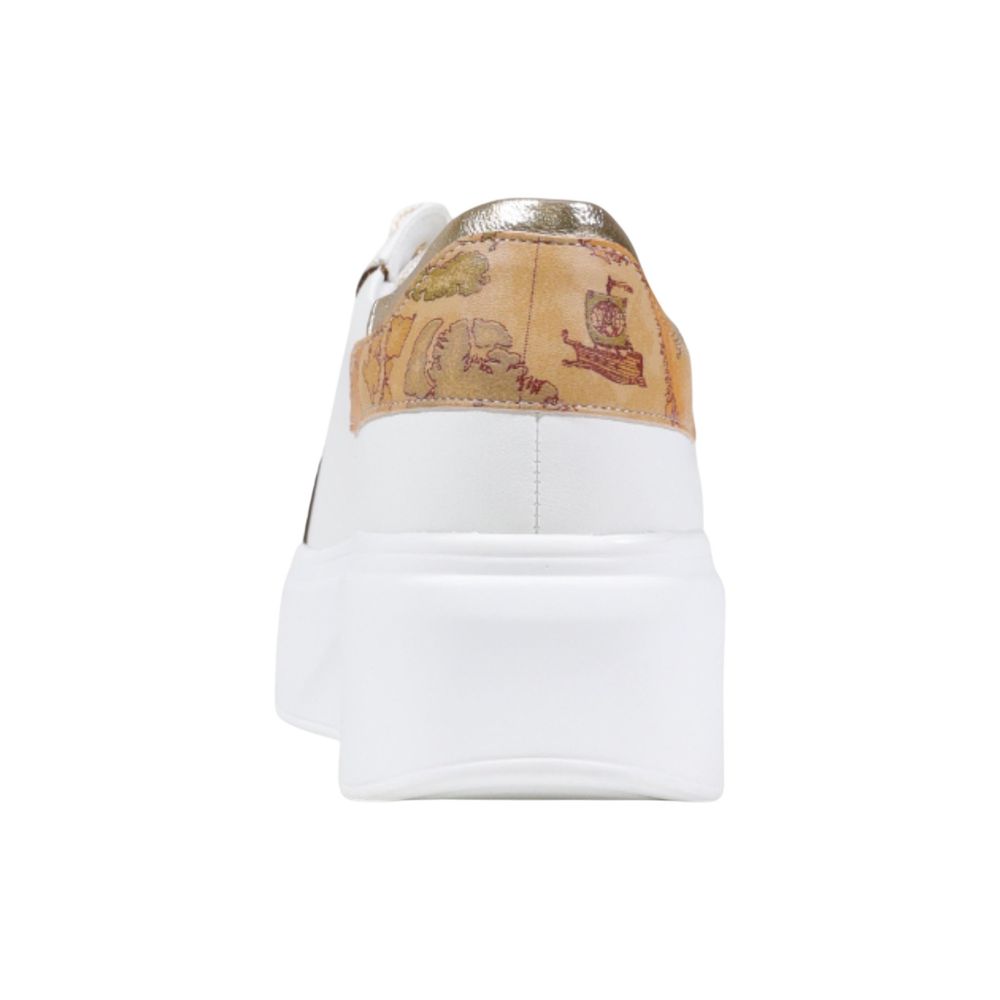 White Polyethylene Platform Sneakers