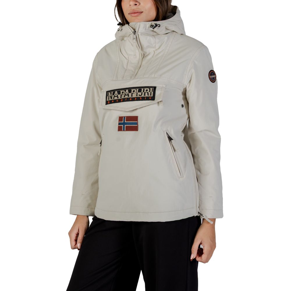 Beige Polyamide Shell Jacket