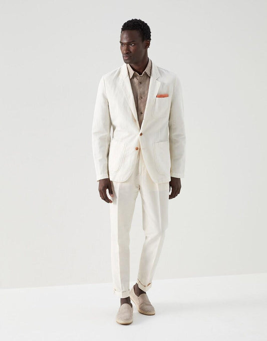 White Linen Coat