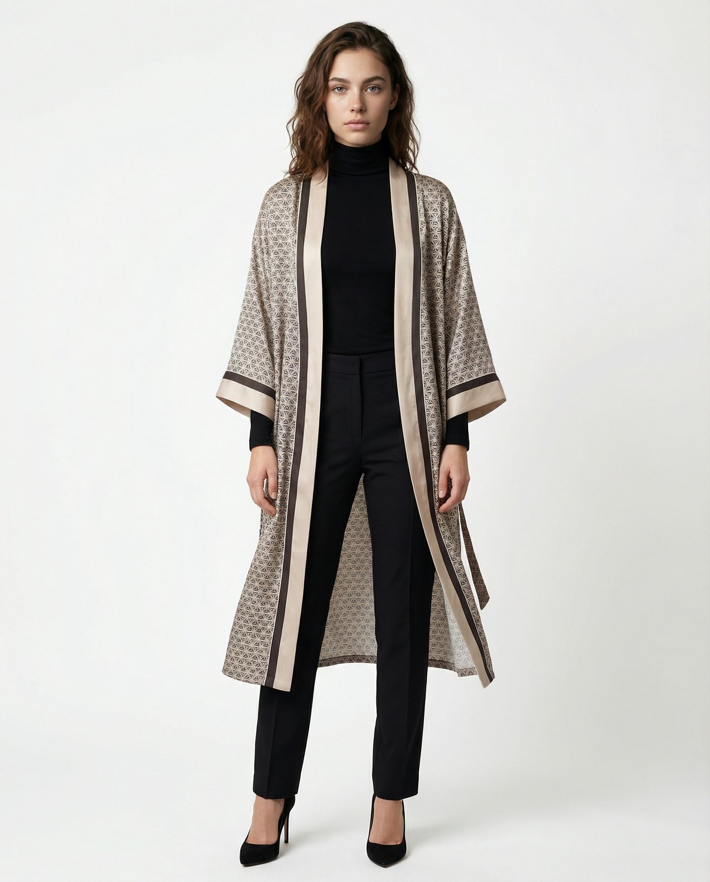 Bicolor Silk Robe