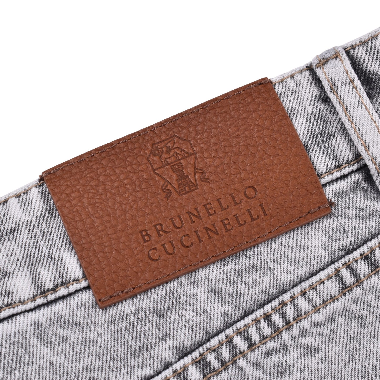 Black Cotton Straight-Leg Jeans