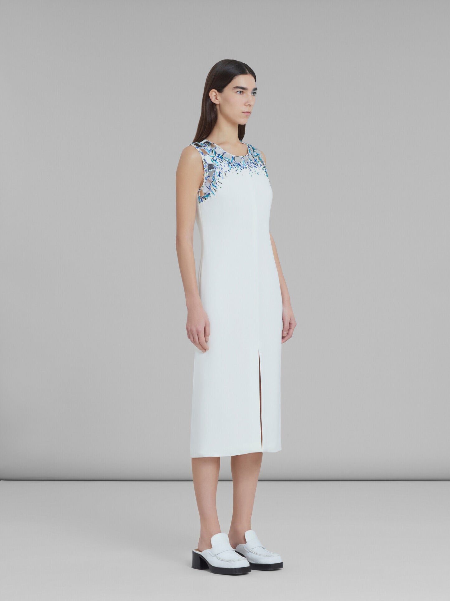 White Fibres Casual Dress