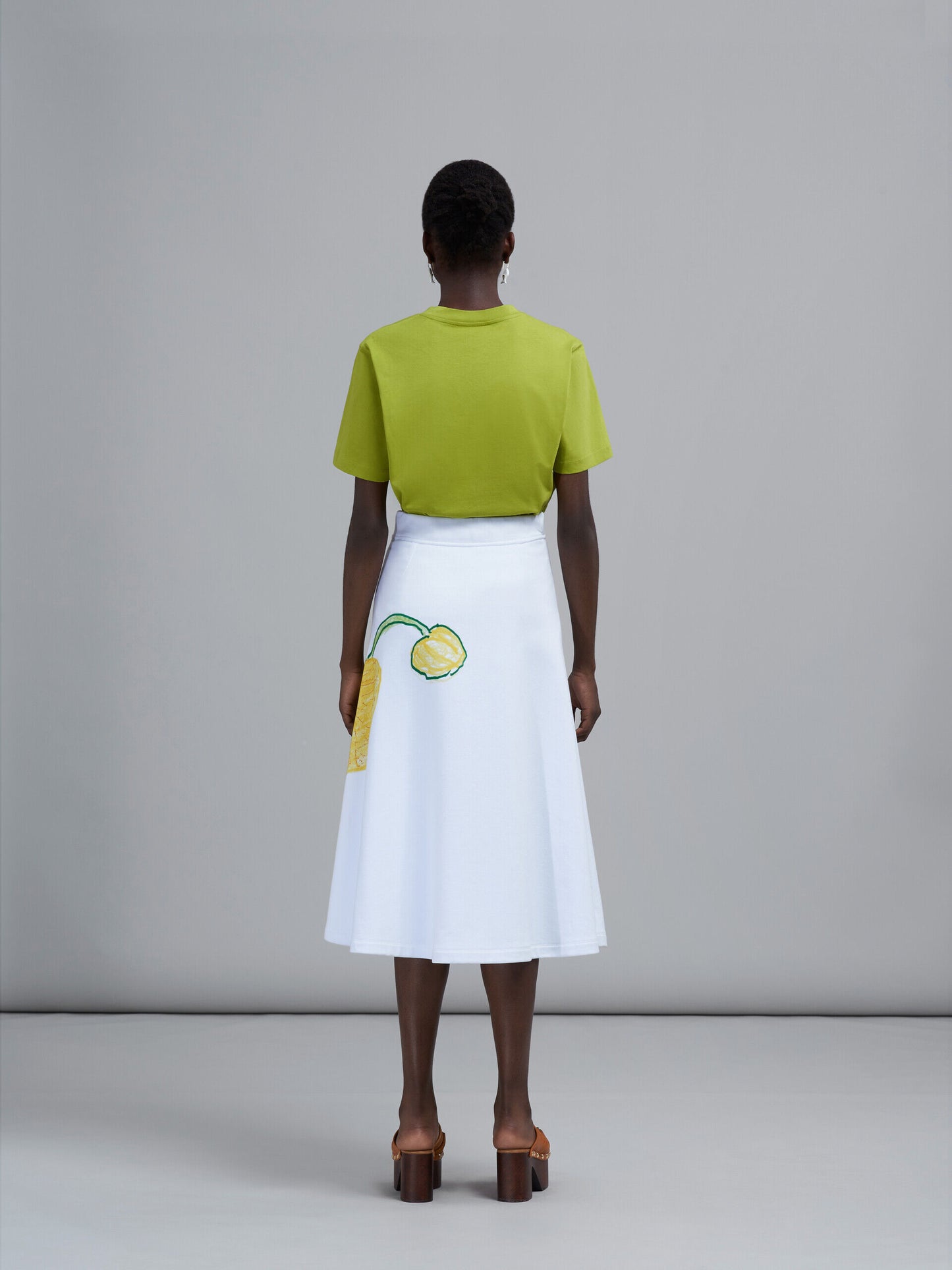 White Fibres Long Skirt