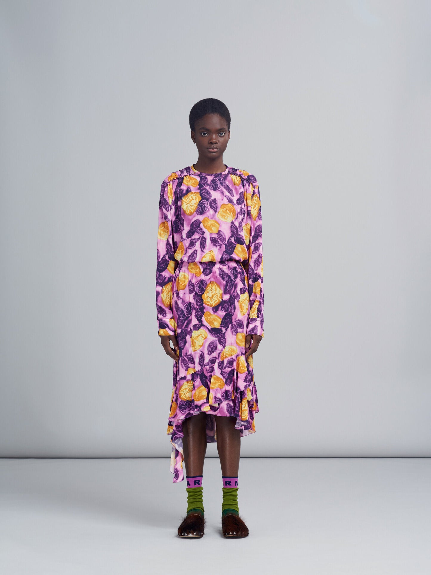 Purple Fibres Long Skirt