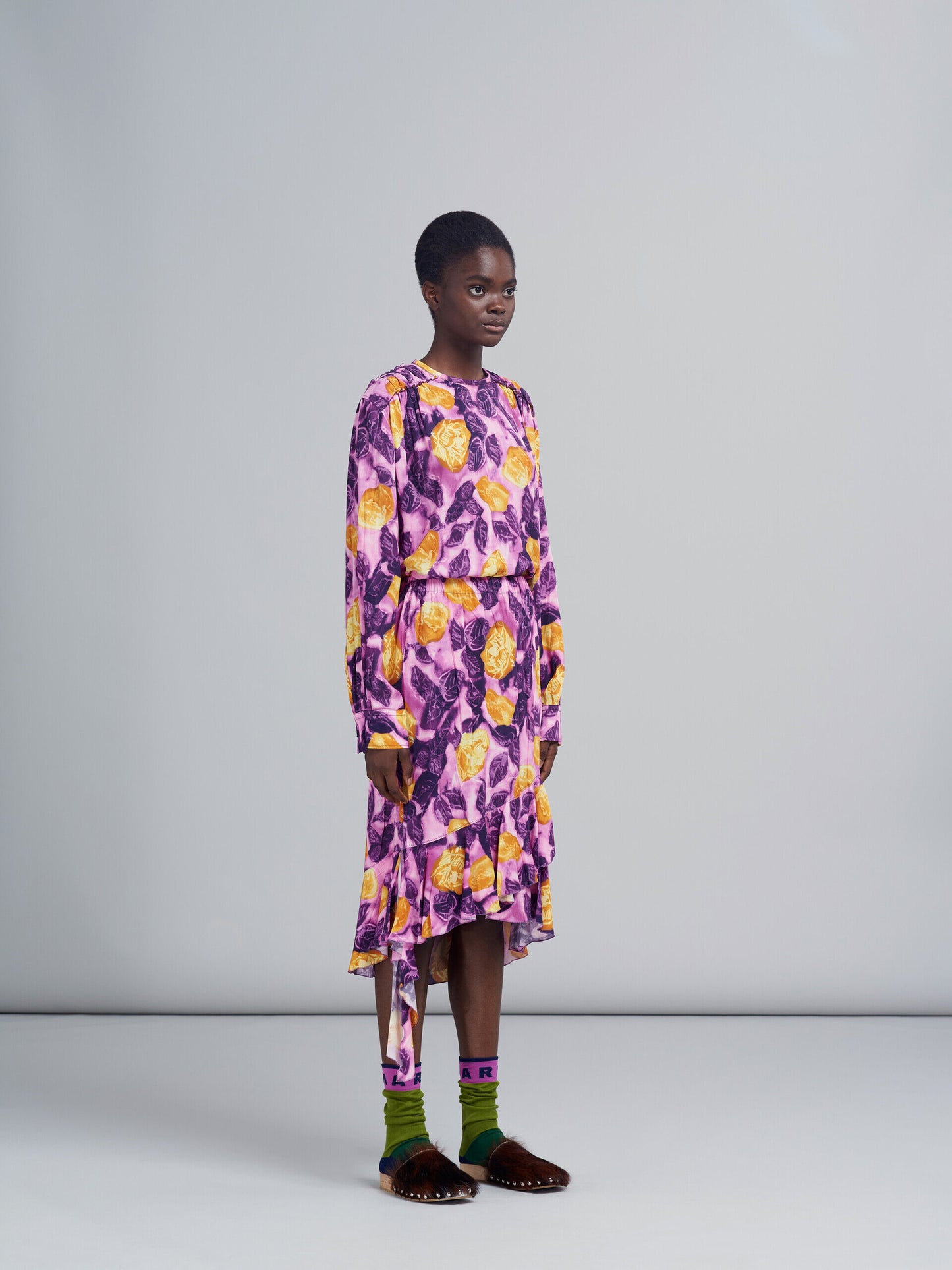 Purple Fibres Long Skirt