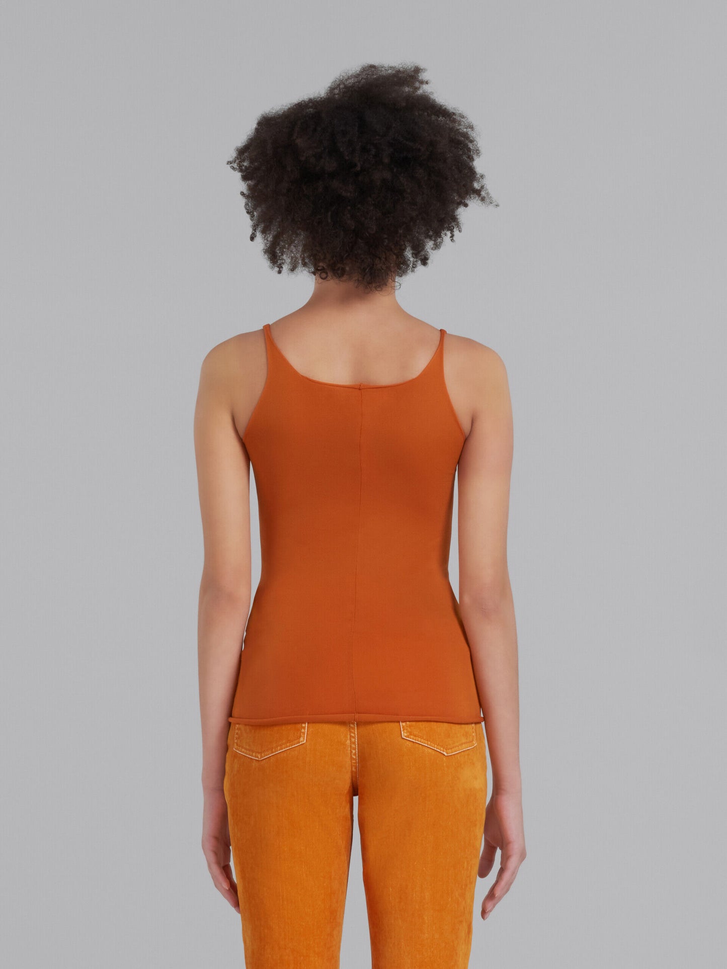 Beige Fibres Tank Tops