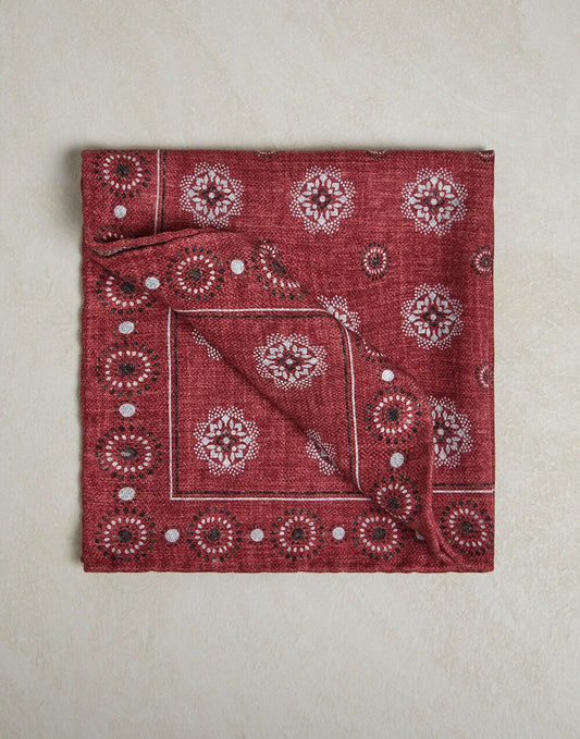 Bordeaux Silk Pocket Square