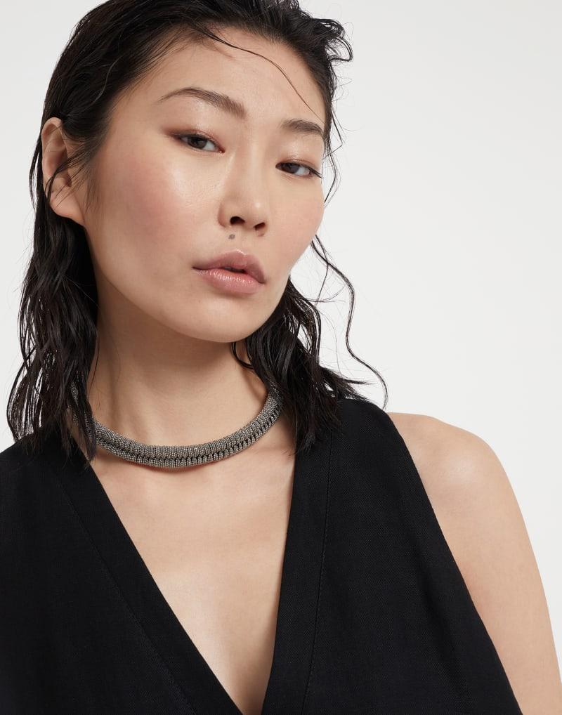 Gray Brass Necklace