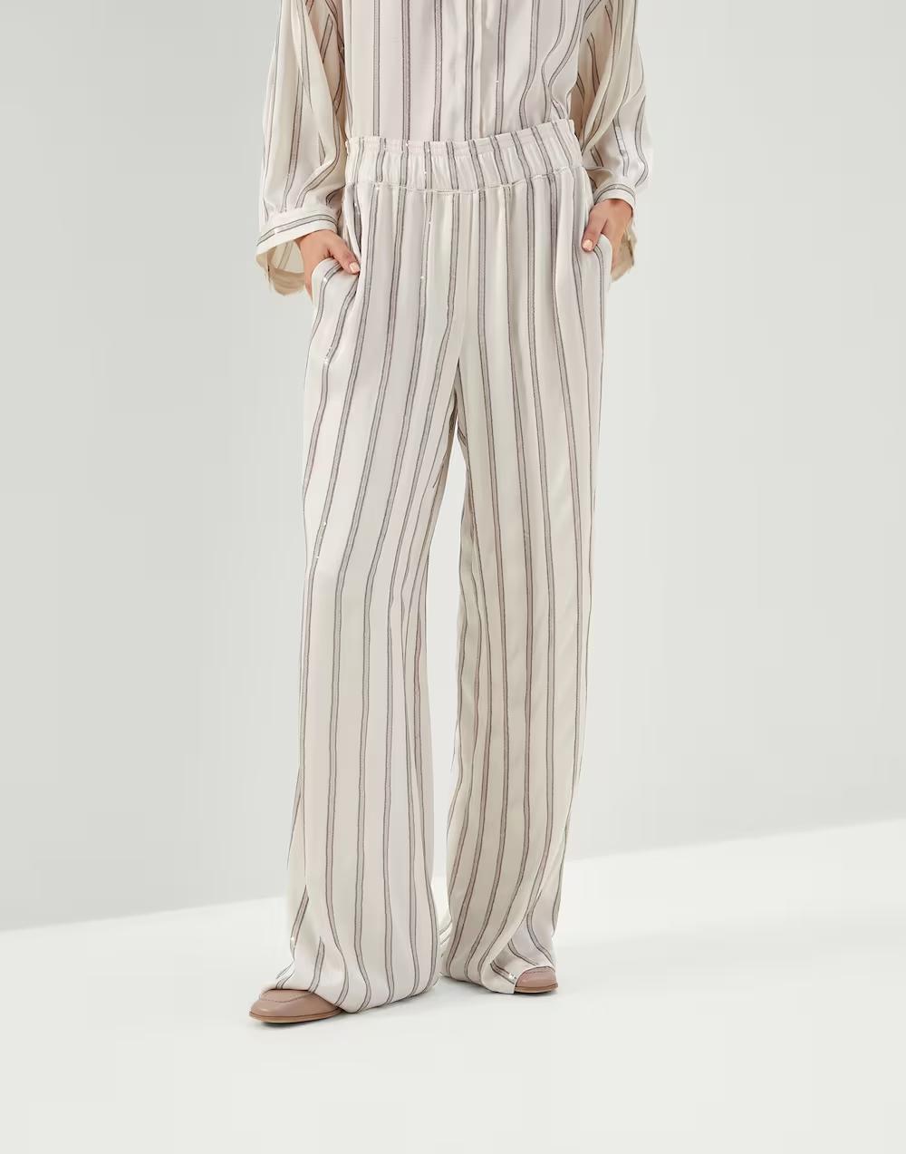White Acetate Dress Pants