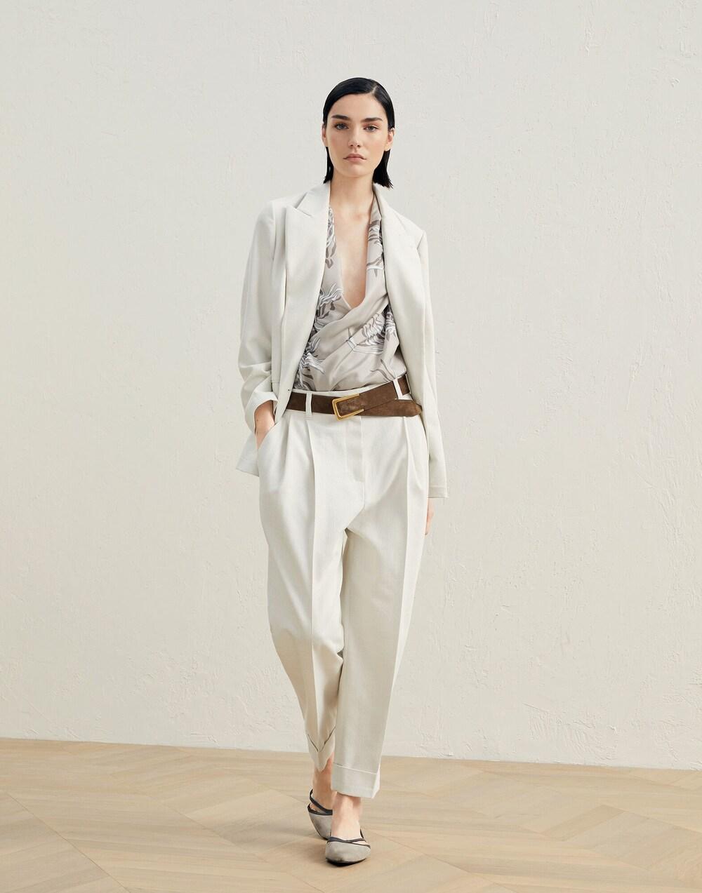 Bicolor Silk Blouse