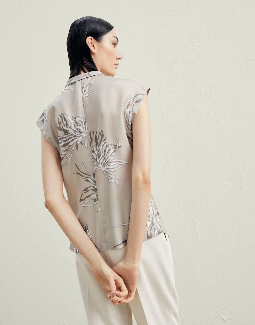 Bicolor Silk Blouse