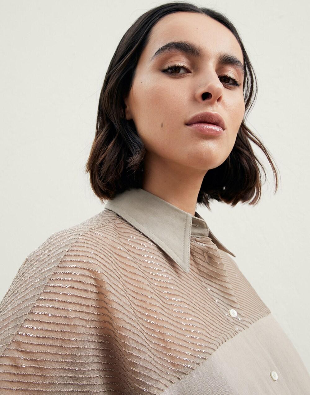 Beige Linen Shirt