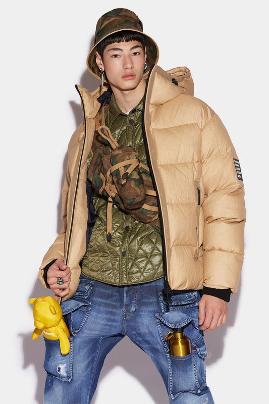 Beige Fibres Coat