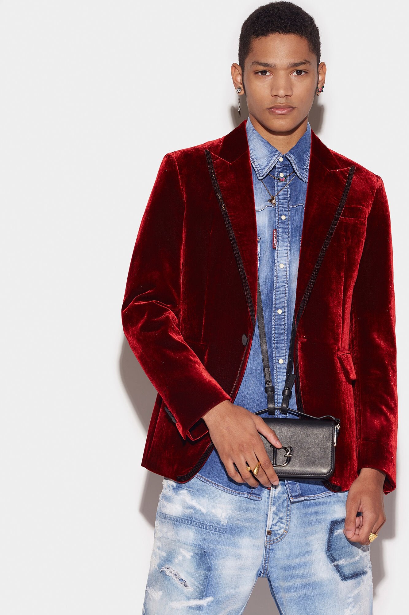 Burgundy Fibres Blazer