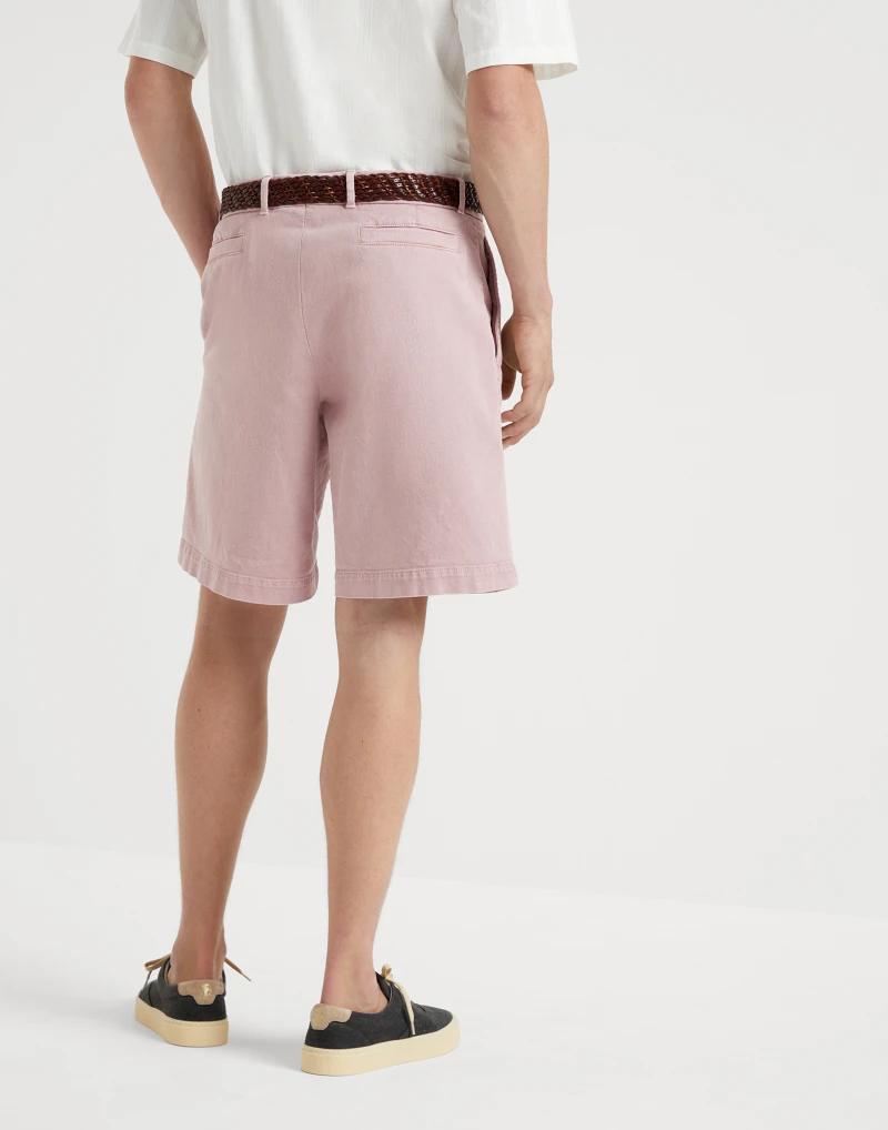 Pink Cotton Bermuda Shorts