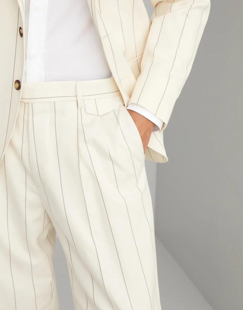Bicolor Wool Two-Piece Suit